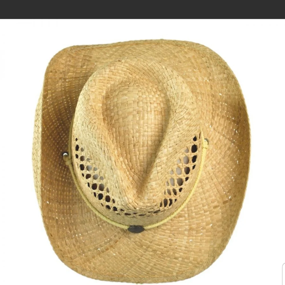 Jaxon Unisex Straw Western Cowboy Hat One Size - Picture 2 of 14